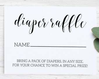 diaper raffle ticket diaper raffle ticket printable diaper etsy