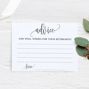 Consejos imprimibles para la jubilación, tarjetas de consejos para la jubilación, consejos y deseos para la jubilación, tarjetas de consejos para la jubilación, ideas divertidas para fiestas de jubilación
