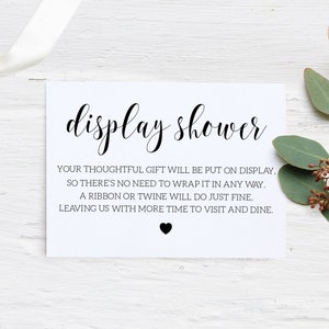 Display Shower Insert, Display Shower Card, Display Shower Tag, Display Shower Invitation Wording, Display Shower Poem, Display Shower Ideas