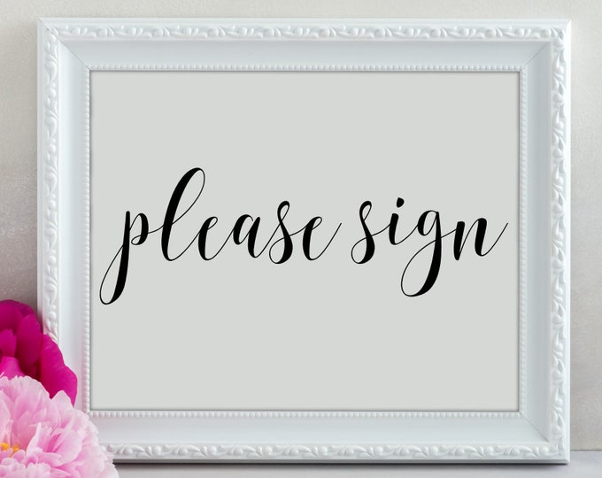 Printable Guest Book Sign Template, Modern Guestbook Sign, Rustic ...