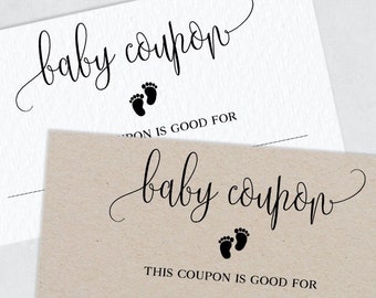 Baby Girl Shower Coupon Book Baby Shower Game and Gift for - Etsy