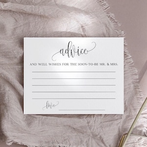 Ratschläge und gute Wünsche für die baldigen Mr. & Mrs. Karten, Hochzeitskarten für die Braut und den Bräutigam, digitale Hochzeitskarten für die Verlobungsfeier