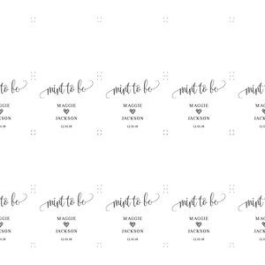 Editable Mint to Be Wedding Favor, Mint to Be Sticker, Mint to Be Tags ...