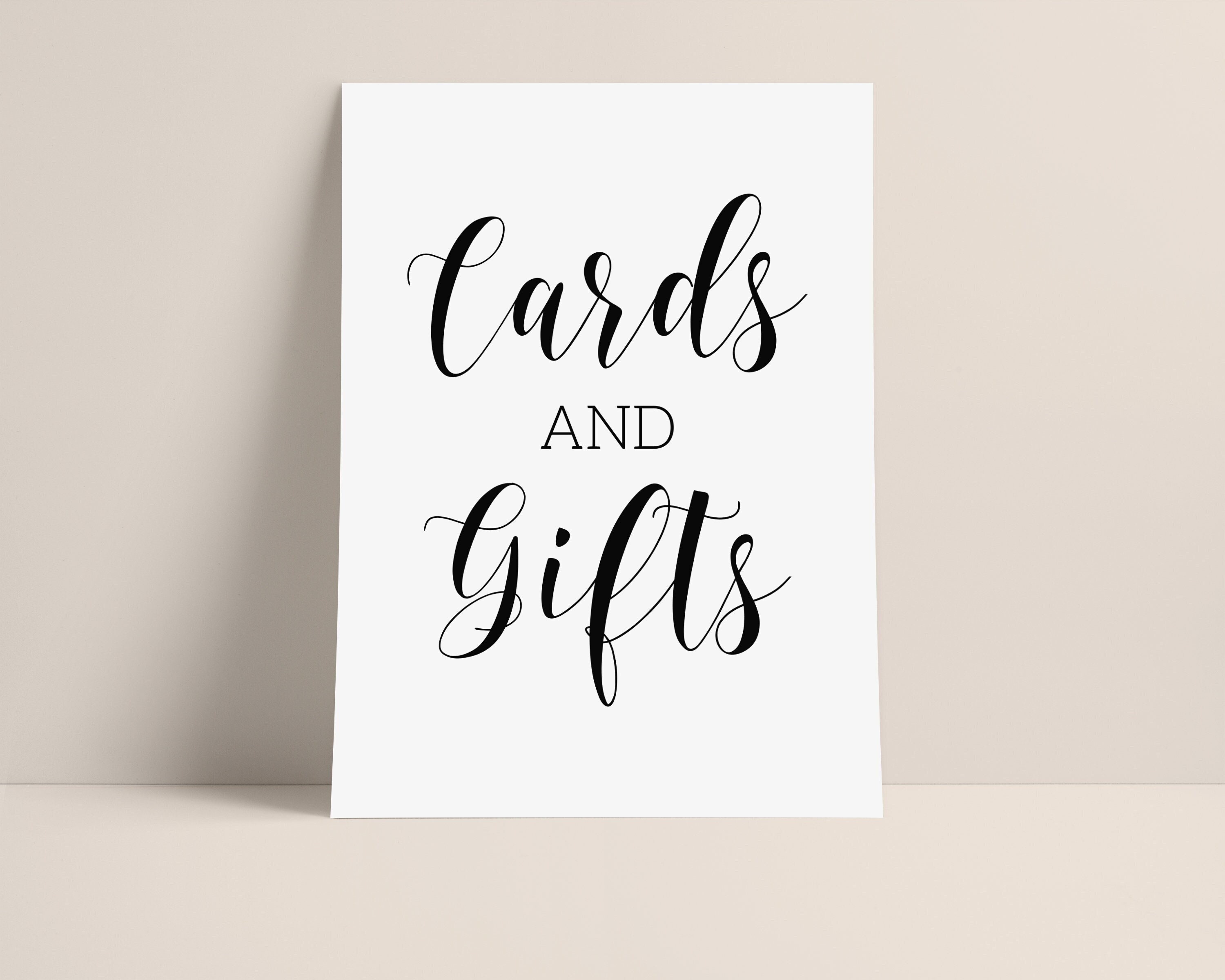 Cards and Gifts Sign Printable - Il Fullxfull.4850762476 C5v5 