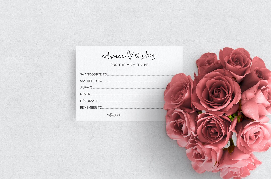 Advice for the Mom to Be Cards, Advice for the Mommy to Be, Baby Shower ...
