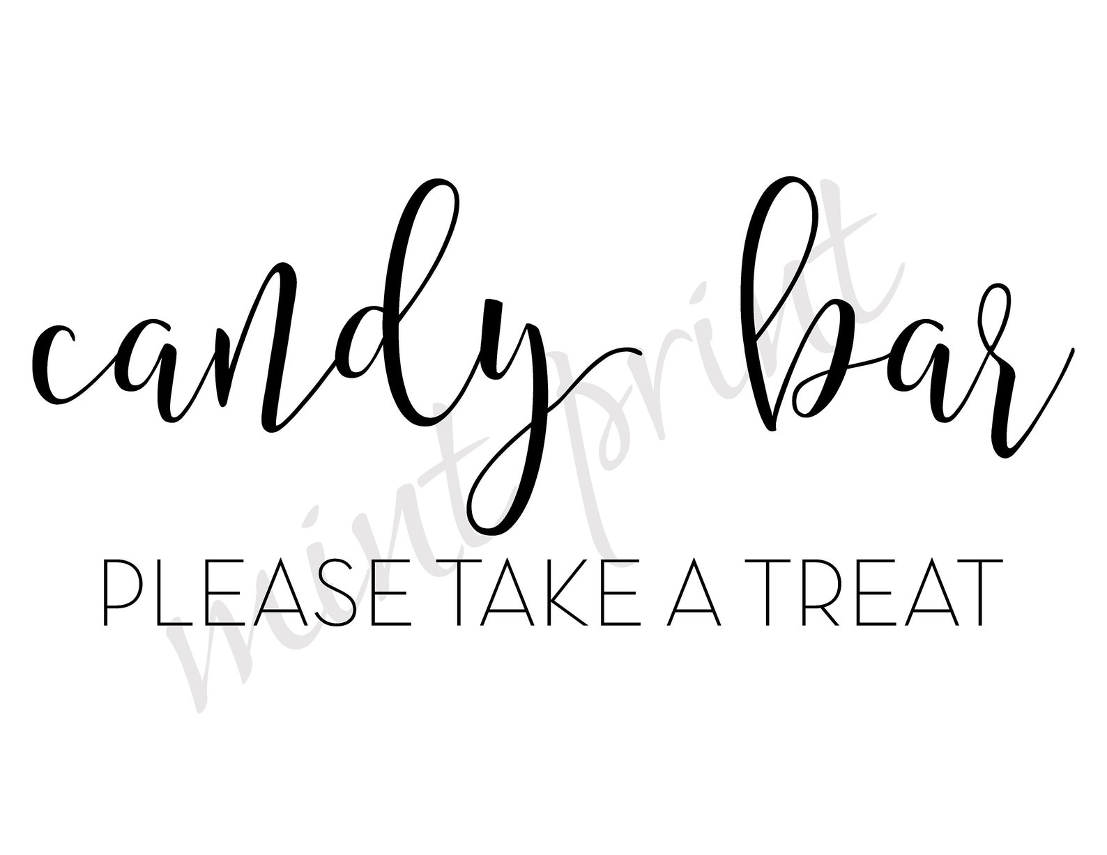 Instant Download Candy Bar Sign Wedding Candy Bar Sign Etsy
