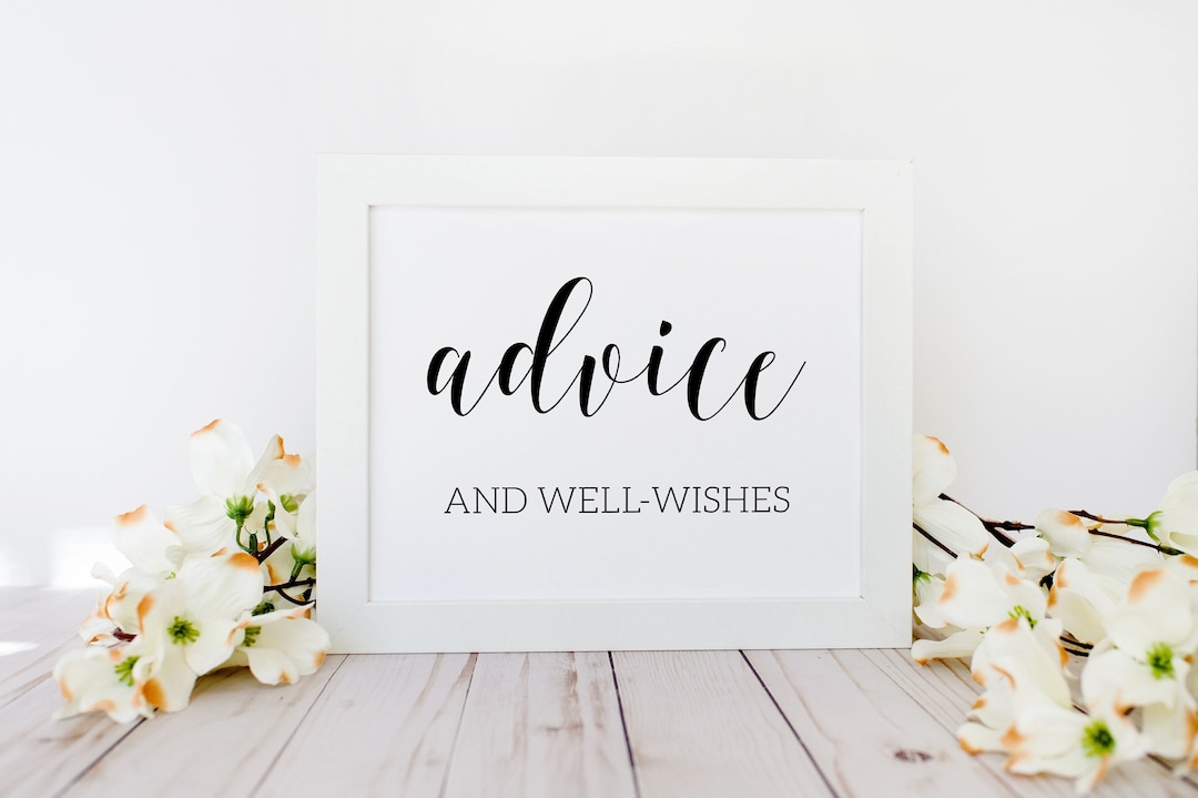 Advice and Well Wishes Printable Sign PDF, Please Leave Your Advice ...