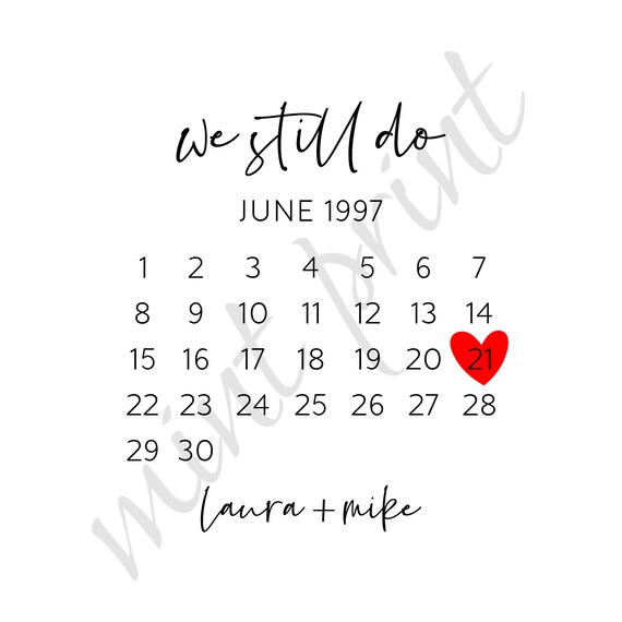 We Still Do Anniversary Christmas Tree Ornament, Vow Renewal Gift,  Christmas 2024 Gift for Wife, Gift for Husband, Custom Calendar Ornament -  Etsy