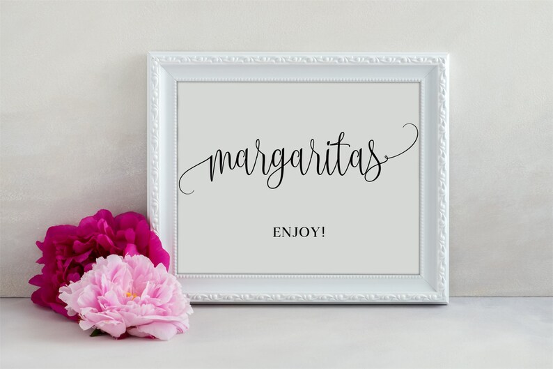 Margaritas Sign Margaritas Party Margaritas Printable Bar Etsy