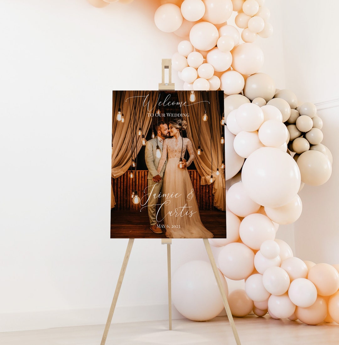 Wedding Welcome Sign Template, Welcome Sign for Wedding Reception ...