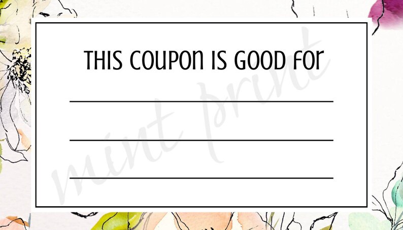 Editable Coupons for Mom Printable Coupons for Mom Birthday - Etsy