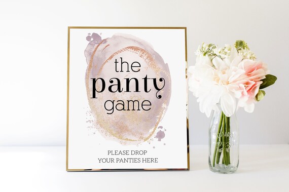Editable Panty Game for Bridal Shower, Custom Panty Game Template, Panty  Game Sign and Card, the Underwear Game, Drop Your Panties Here Sign -   Canada