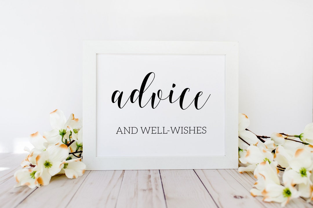 Advice and Well Wishes Printable Sign PDF, Please Leave Your Advice ...