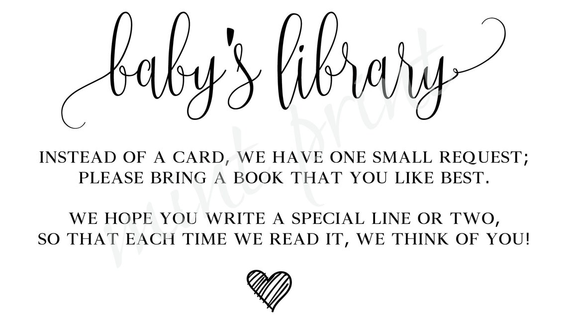 Instant Download Baby's Library Printable Baby Book Etsy