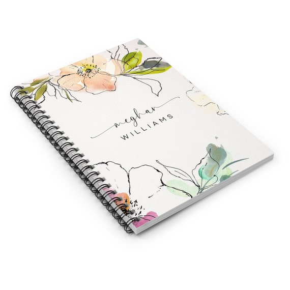 Floral Notebook Journal, Elegant Journal, Custom Notebook