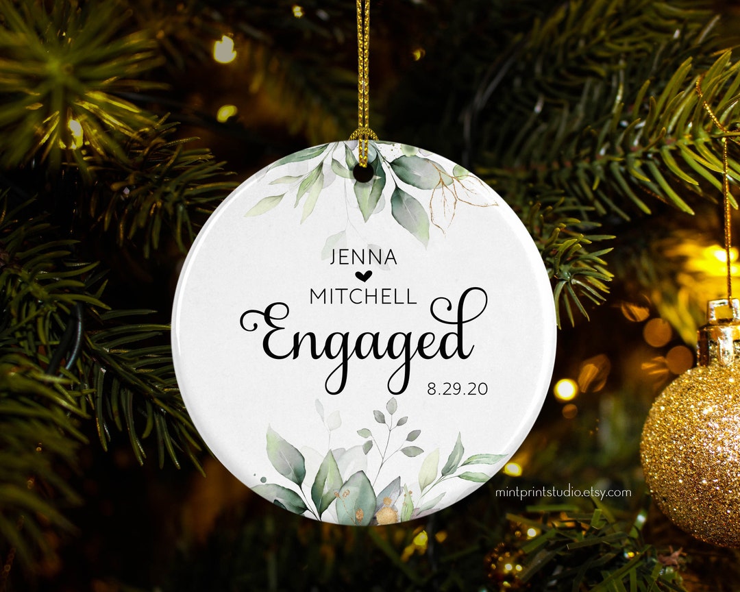 Engagement Ornament 2023, Personalized Engagement Gift, Personalized