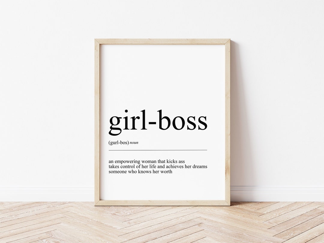 Girl Boss Definition Print: Empowering Office Decor (PDF & JPG) - Etsy