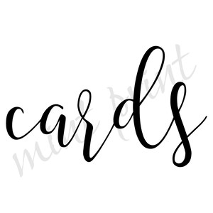 Instant Download Cards Sign Printable Cards Sign Wedding - Etsy