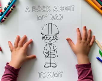 Personalized Father's Day 2026 Coloring Book: All About Dad Keepsake (PDF Download Available)