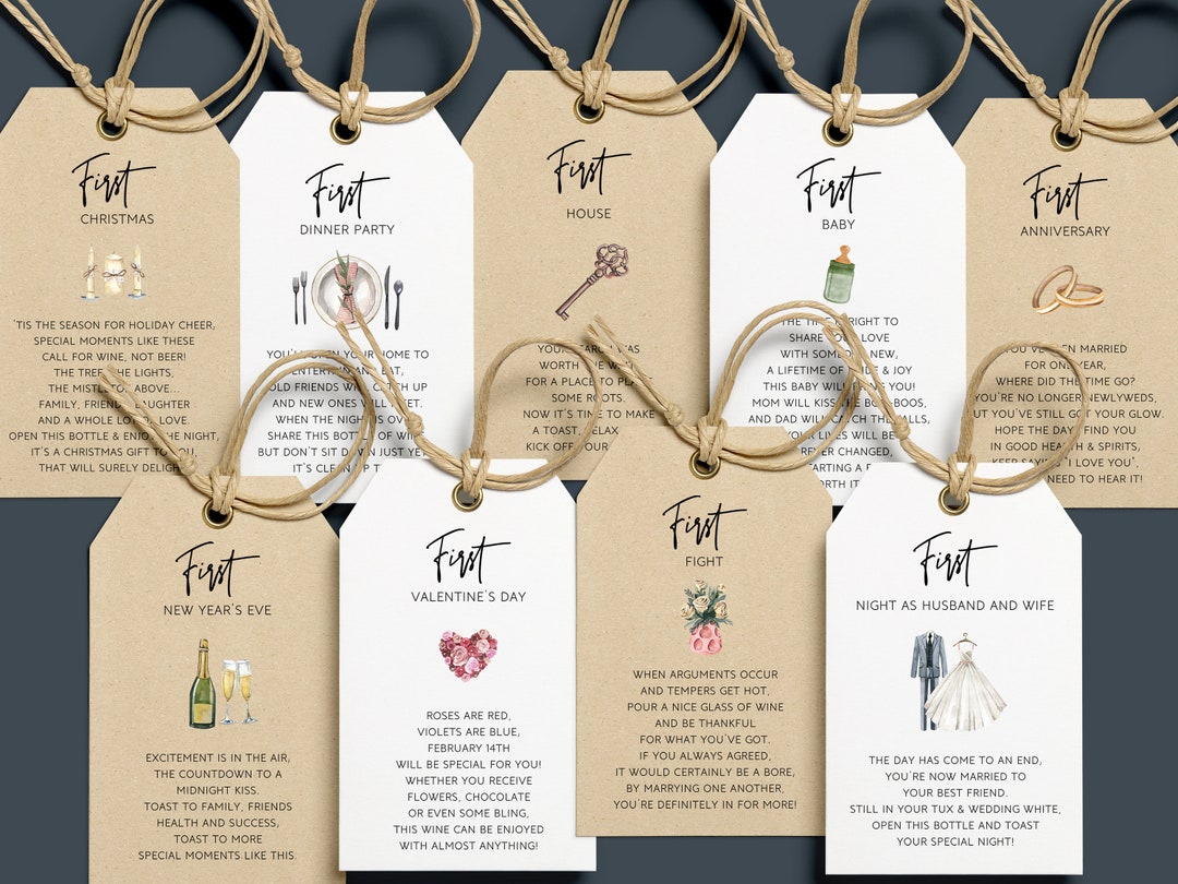 9-marriage-milestone-wine-tags-wine-tags-watercolor-first-year-milestone-wine-poem-tag-wine-basket-ideas-for-firsts-wine-bottle-tags-etsy