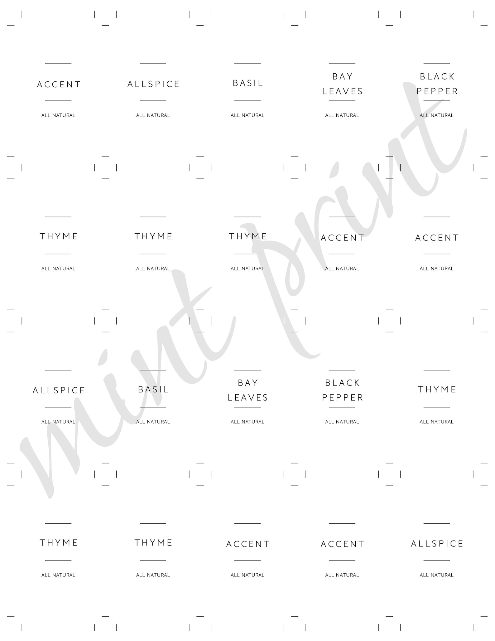Editable Spice Label Template Customizable Spice Jar Stickers Spice Editable Spice Label Template Customizable Spice Jar Stickers Spice