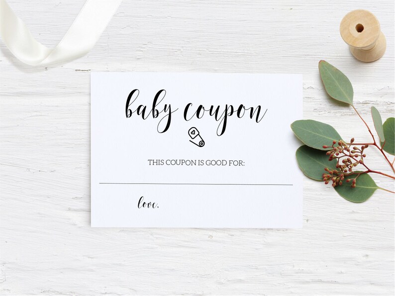 Instant Download Baby Coupon Printable Baby Shower Printable Etsy