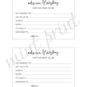 Advice for the Mom to Be Cards, Advice for the Mommy to Be, Baby Shower ...