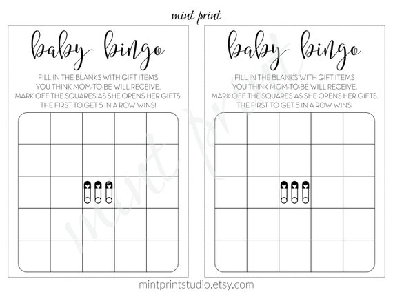 baby bingo items