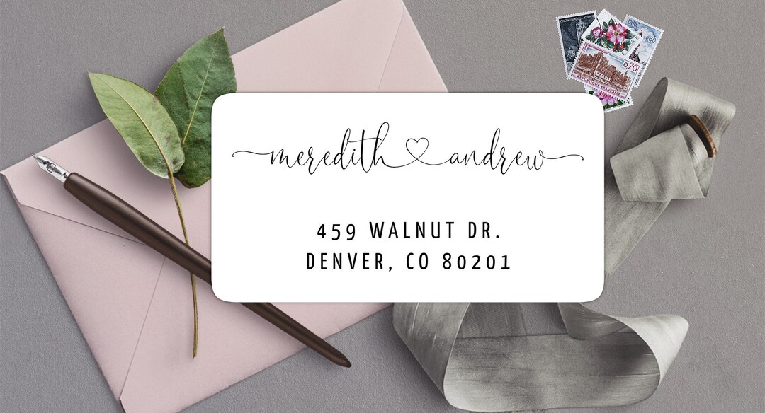 Return Address Label Template, Return Address Wedding, Return Address
