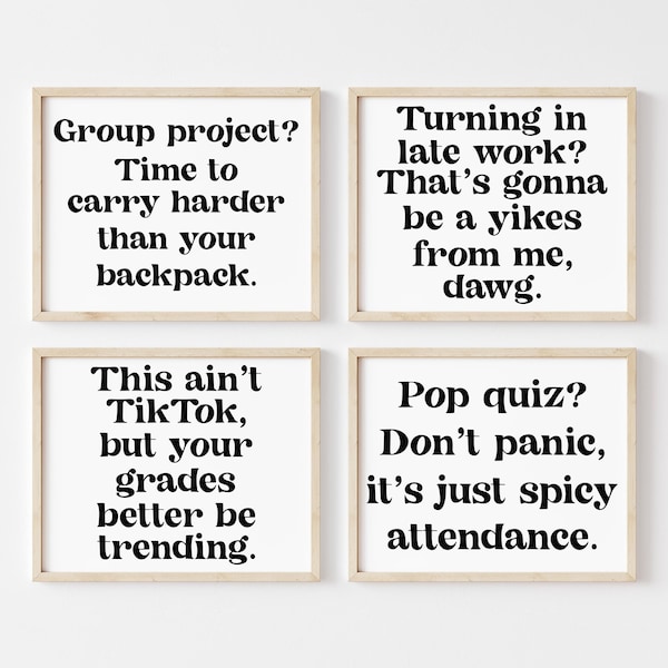 Gen Z Slang Classroom Poster Etsy