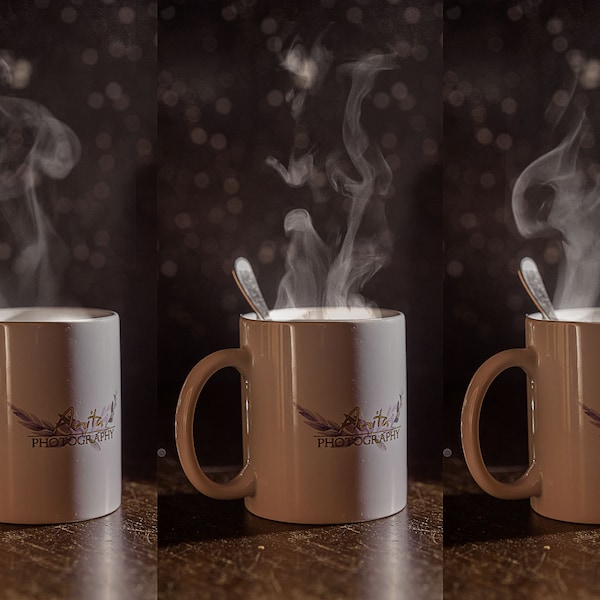 Steam/Vapor overlays for simulation hot drinks, create yourself the illusion of hot drink in your photos