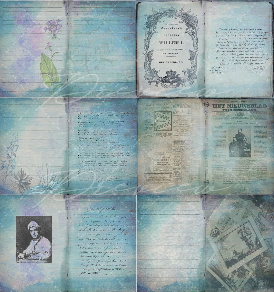 Junk Journal Kit Printable Digital Paper Scrapbooking - Etsy