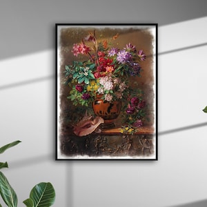 Old Masters series #8 - Still life + flowers in a Greek vase: allegory of Spring, Georgius Jacobus Johannes van Os, wall art, printable.
