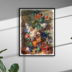 Old Masters series #5 - Still Life with Flowers, Jan van Huysum, wall art, painting, printable.