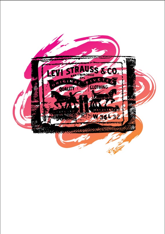 Levi S Print Art Pink Vibrant Bold Art Punk Rock Bedroom Art Quirky Print Digital Download Wall Art