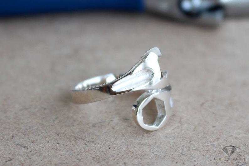wrench ring sterling silver 92.5/%