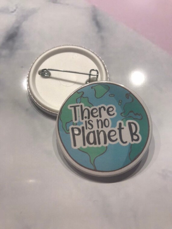 There Is No Planet B Pinback Button Badge Recycle Reduce Etsy