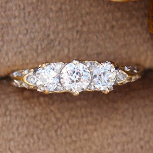 Victorian Old Cut Diamond Three Stone Ring