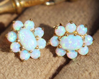 Opal Cluster Ohrstecker