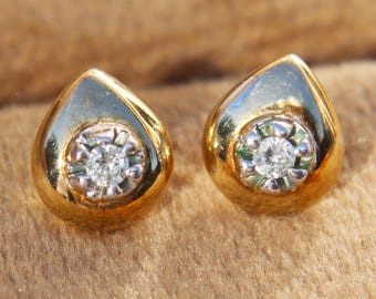 Vintage Diamant Teardrop Ohrstecker
