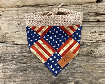 Dog Bandana Over The Collar, America Elections, Bandana Personalized Name Boy Girl Leather Tag Tie On Dog Dog Bandana Dog Bandana Boys Girls