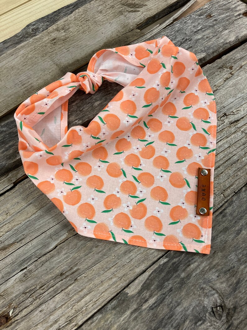 Dog Bandana Peaches Dog Bandana Traditional Tie Etsy