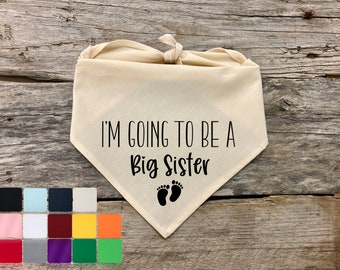 Dog Bandana Pregnancy Announcement Big Sister Dog Bandana, Big Sister Dog Bandana Pregnancy Announcement, Pet Accessories, Pet Supplies