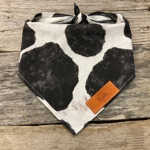Dog Bandana, Cows Farms Outdoors Country Life, Bandana Personalized Leather Tag Tie On Dog Dog Bandana Boho Dog Bandana Unisex Dog Bandana