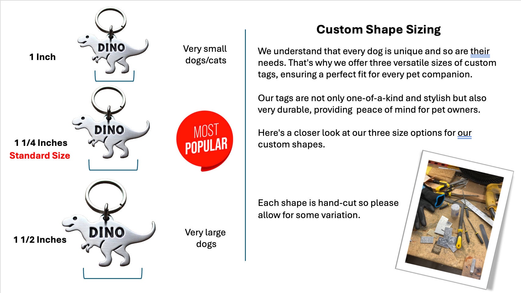 Personalized Pet ID Tag - T Rex Dinosaur Shape Dog Tag, Custom Name ...