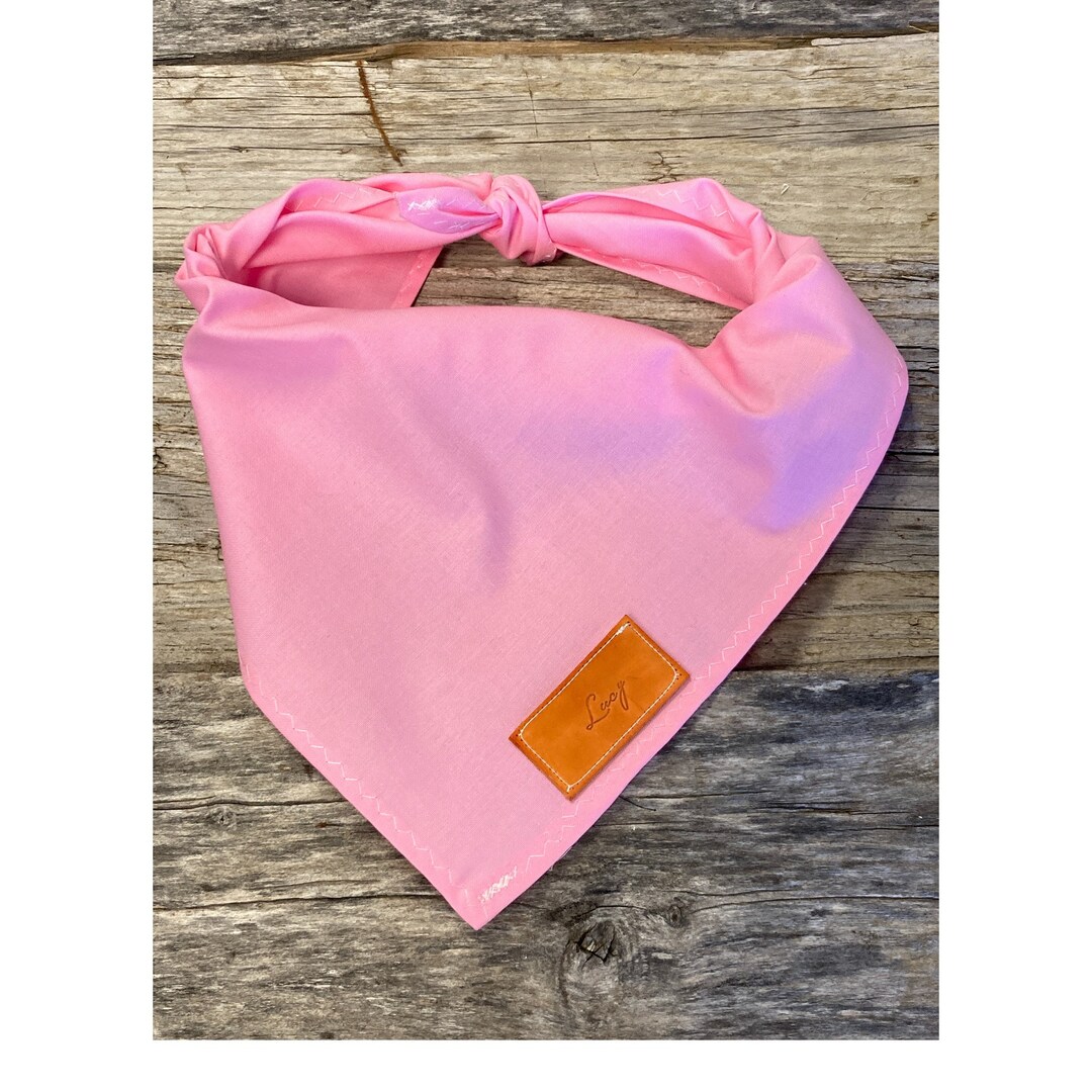 Dog Bandana, Hot Pink, Dog Bandana, Traditional Tie, Personalized
