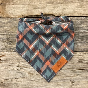 Dog Bandana, Navy Terra Cotta Blue Gray Bayeux, Personalized Leather Tag, Dog Bandana, Dog Bandana Unisex Dog Bandana, Pet Toys, Dog Toys