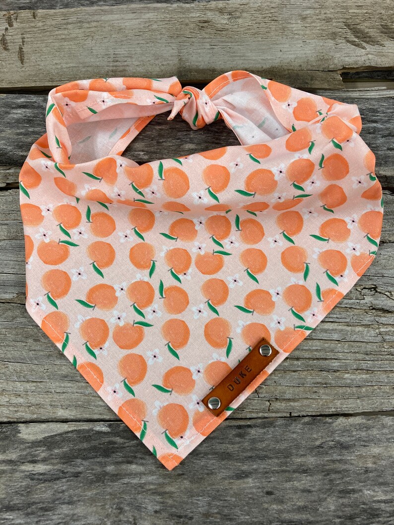 Dog Bandana Peaches Dog Bandana Traditional Tie Etsy