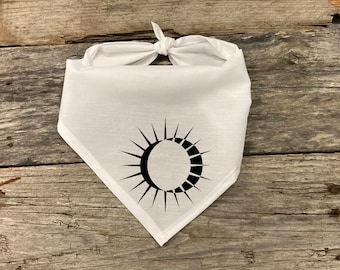 Solar Eclipse Dog Bandana, Sun and Moon, Sun Moon Totality, Astronomy Party, Path of Totality, Great North American Eclipse, Celestial Wear