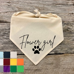 Dog Bandana, Flower Girl Dog Bandana, Engagement Gift, Wedding Photo Prop, Pet Scarf, Dog Engagement Announcement, Pets, Bridal Party